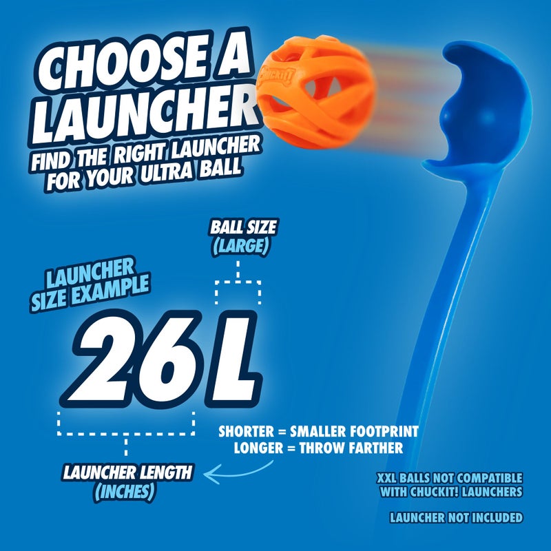 Chuckit! Air Fetch Ball Dog Toy - Size Large - For Dogs 60-100 lbs - Bouncy and Durable - Hollow Design - 3-inch Diameter - Pack of 1 - Image 5